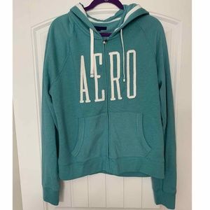 Aeropostale Hooded Sweatshirt Hoodie Mint Green